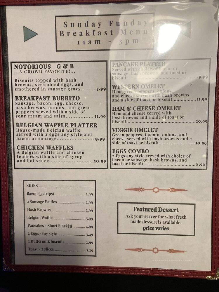 Gibbie's Pub - Morgantown, WV menu_pic