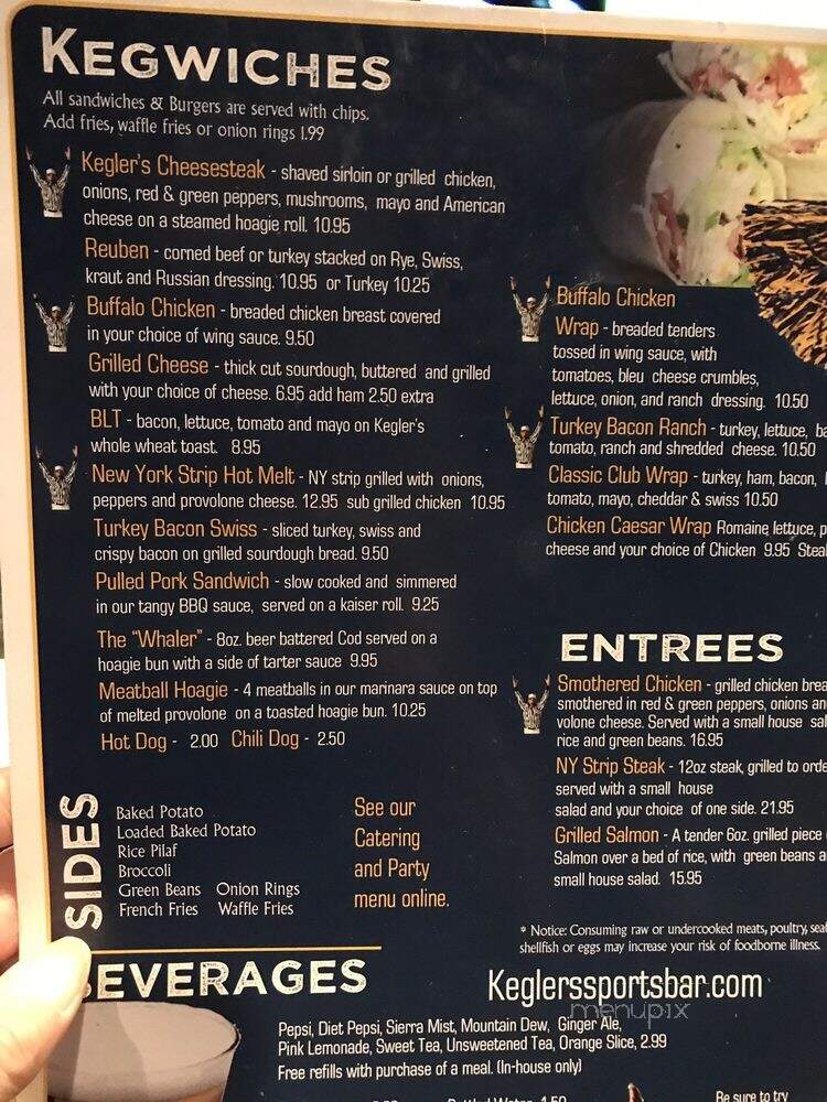 Kegler's - Morgantown, WV menu_pic
