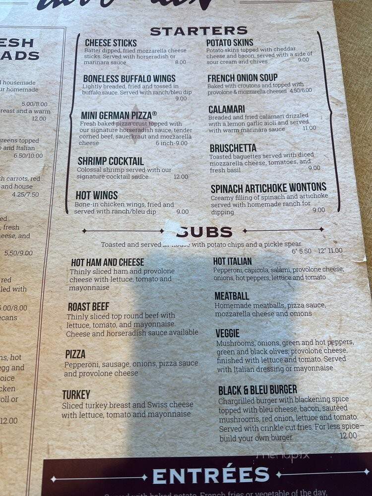 Da Vincis - Williamstown, WV menu_pic