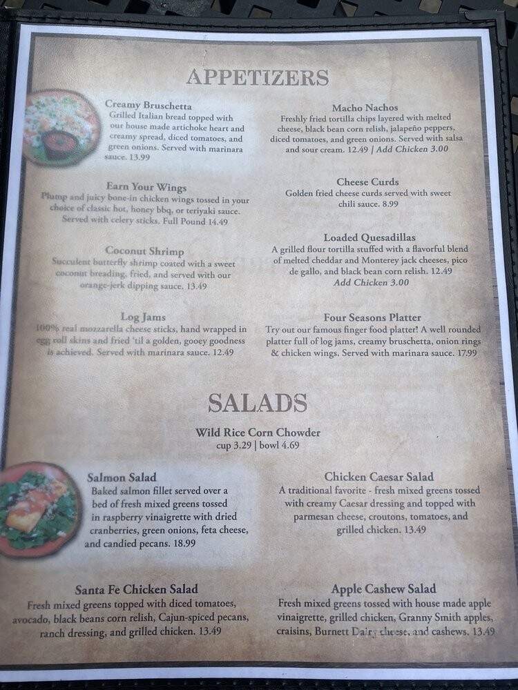 Adventures Sporting Cafe & Pub - Rice Lake, WI menu_pic