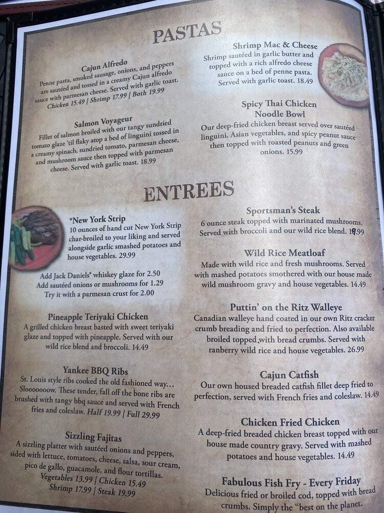 Adventures Sporting Cafe & Pub - Rice Lake, WI menu_pic