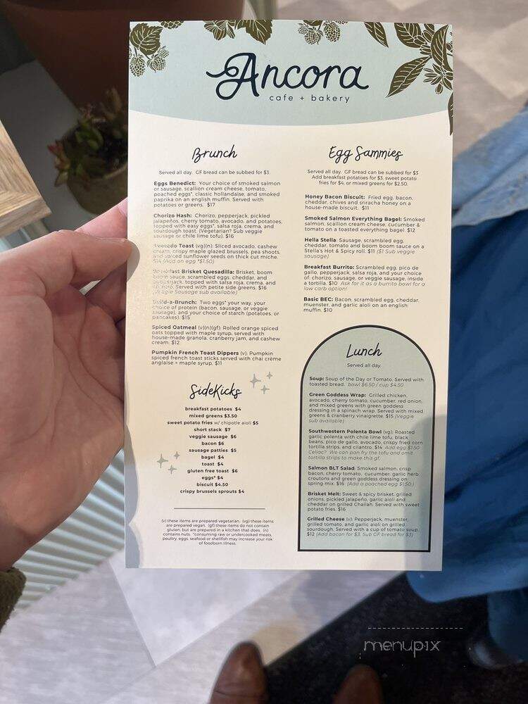 Ancora Coffee Roasters - Madison, WI menu_pic