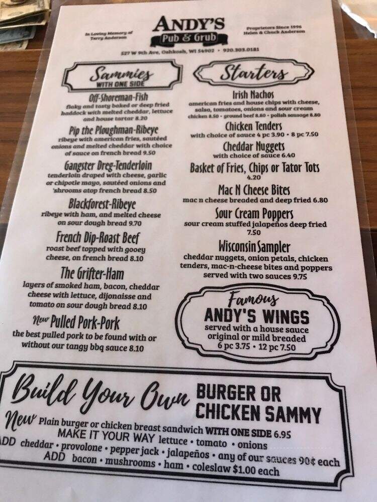 Andy's Pub & Grub - Oshkosh, WI