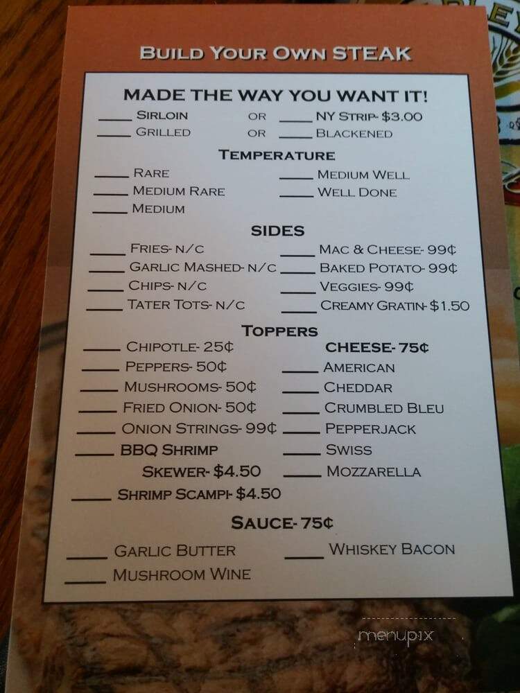 Barley Pop Pub - Germantown, WI menu_pic
