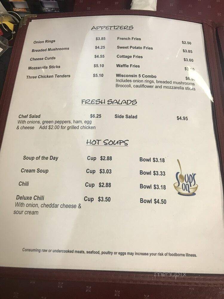 Bills Cafe - Sheboygan, WI menu_pic