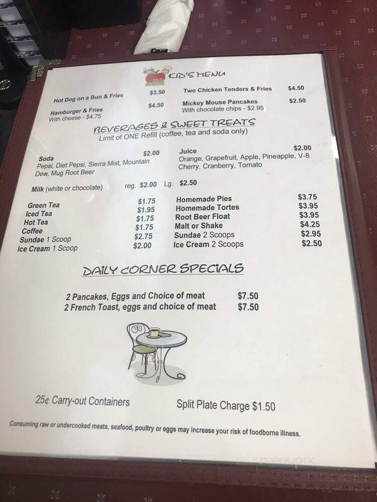 Bills Cafe - Sheboygan, WI menu_pic