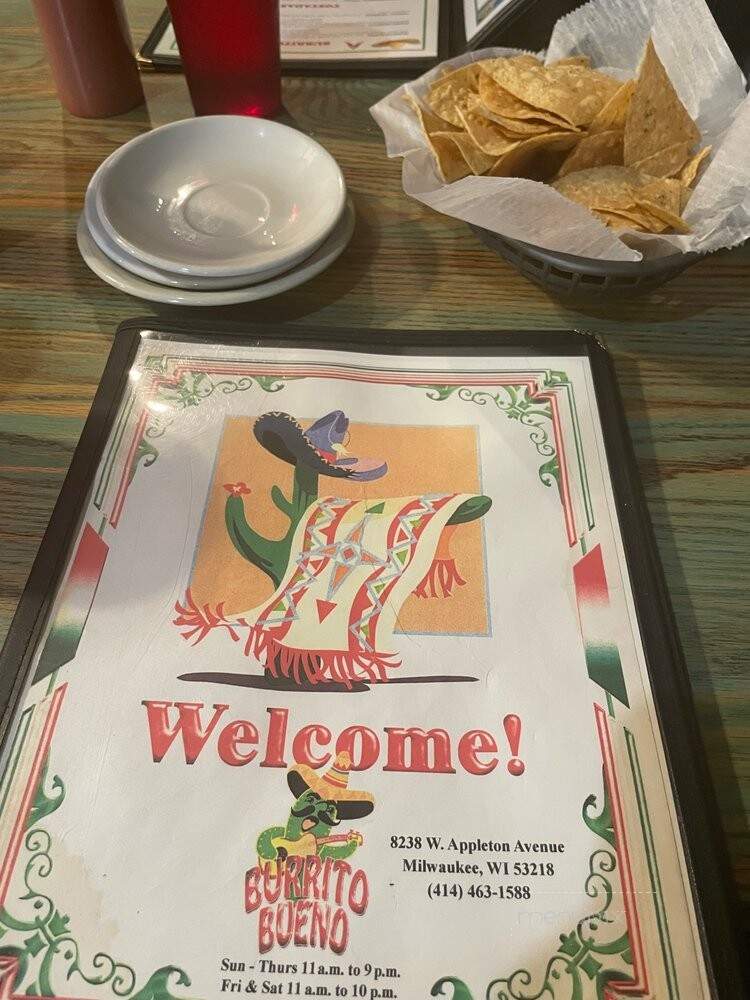 Burrito Bueno Restaurant - Milwaukee, WI menu_pic