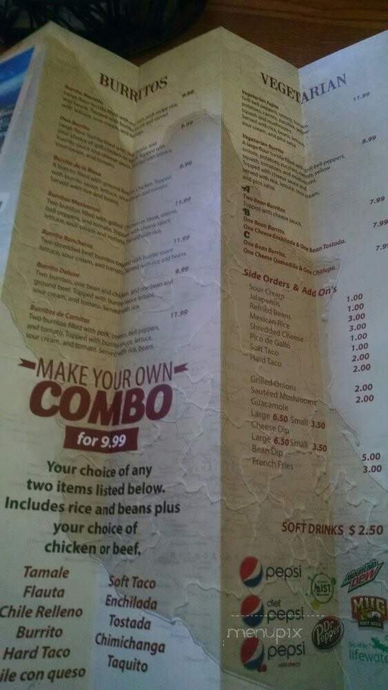 Cancun Bar & Grill - Eau Claire, WI menu_pic