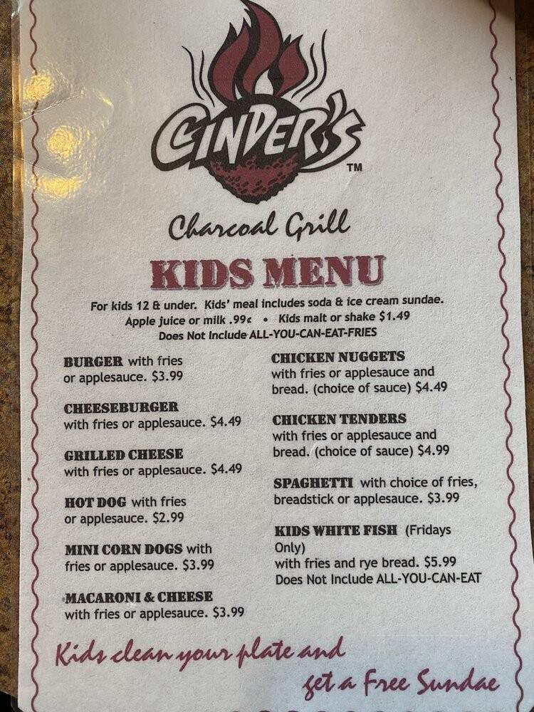 Cinders Charcoal Grill - Appleton, WI