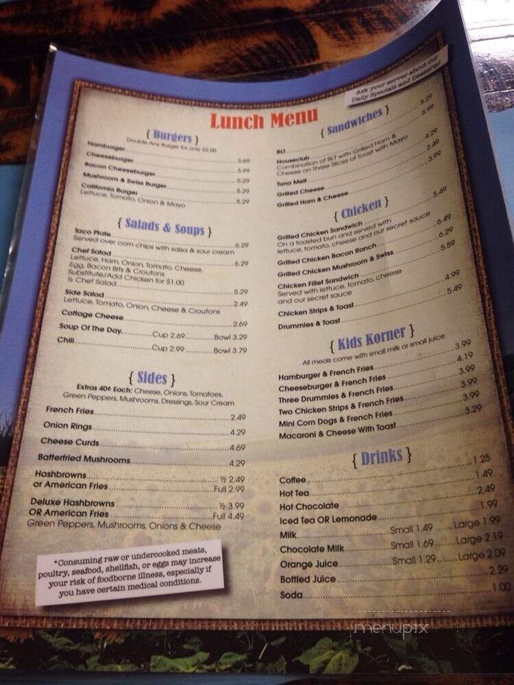 City Cafe - Whitehall, WI menu_pic