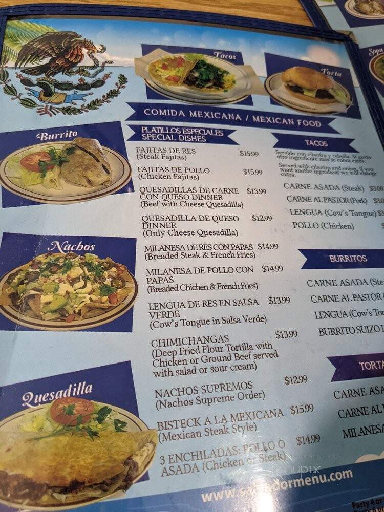 El Salvador Restaurant - Milwaukee, WI menu_pic