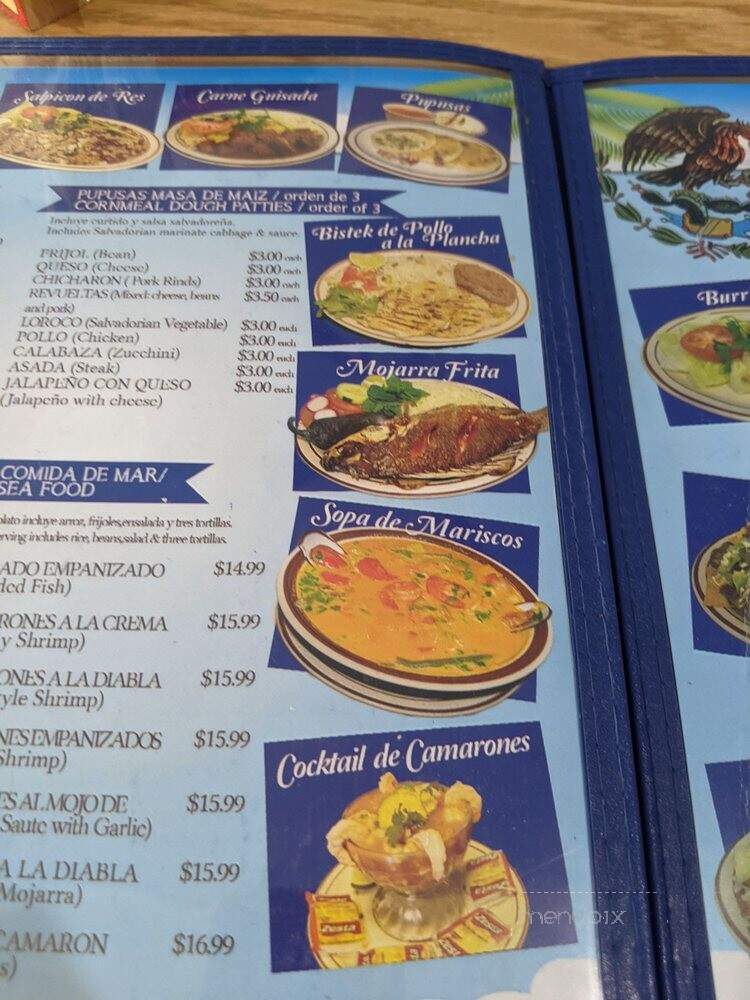 El Salvador Restaurant - Milwaukee, WI menu_pic