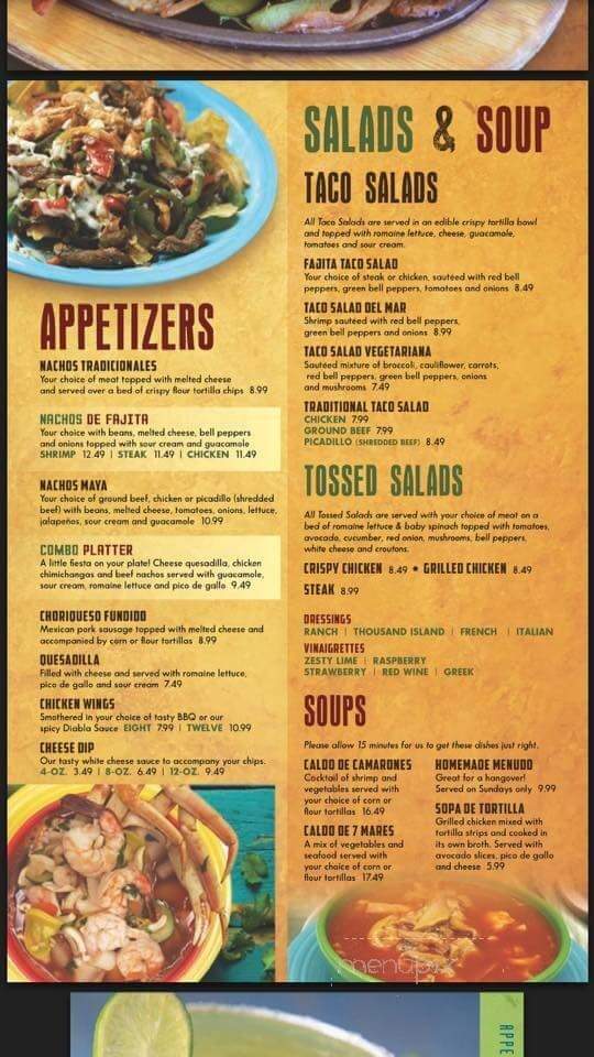 Fiesta Tapatia - Fond Du Lac, WI menu_pic