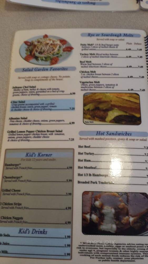 Four Star Family Restaurant - Wautoma, WI menu_pic
