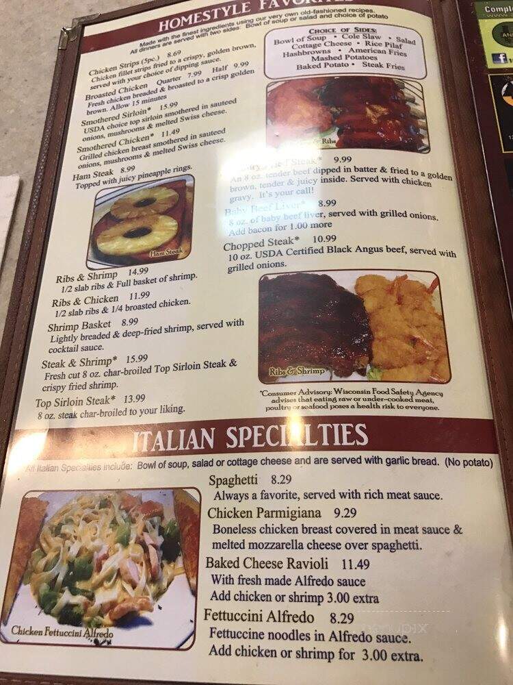 Friendship Family Restaurants - Rhinelander, WI menu_pic