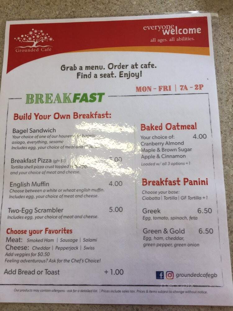 Greenery Cafe - Green Bay, WI menu_pic