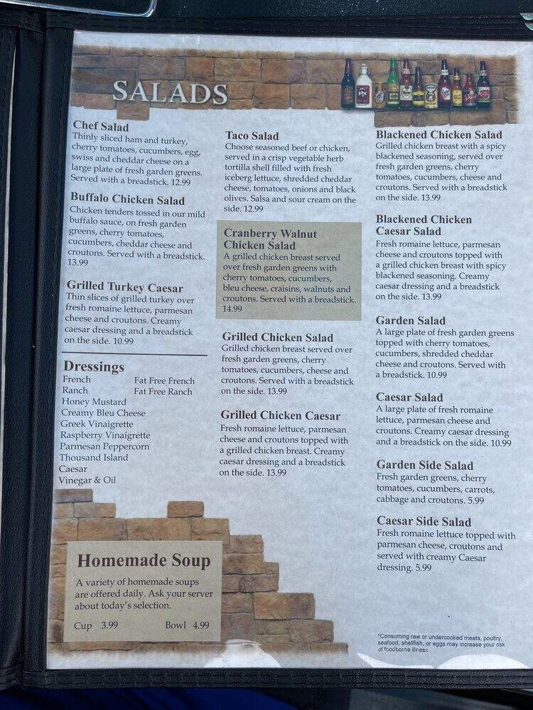 Hilltop Pub & Grill Restaurant - Stevens Point, WI menu_pic