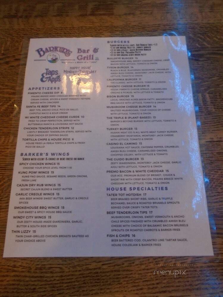 J R Ranch Bar & Grill - Hudson, WI menu_pic