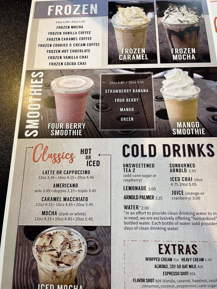 J's Coffee & Cream - Palmyra, WI menu_pic