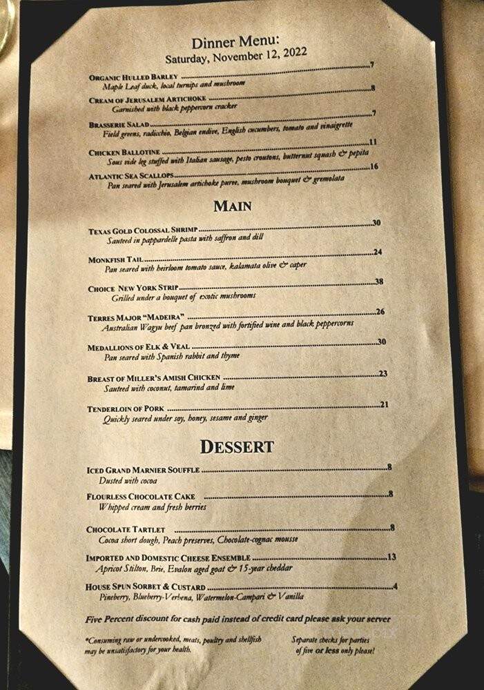 Lagniappe Brasserie - New Berlin, WI menu_pic