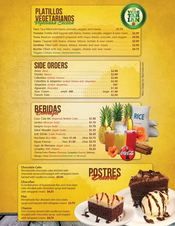 Los Taquitos - Kenosha, WI menu_pic