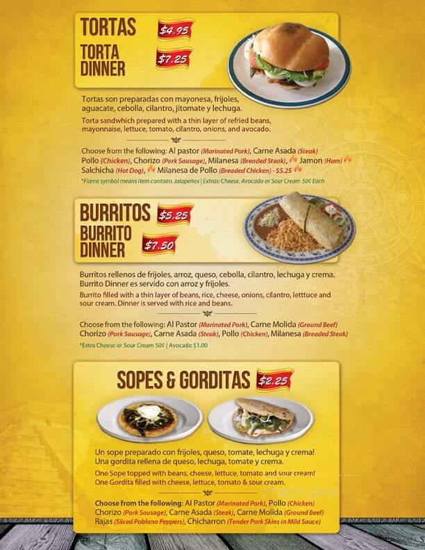 Los Taquitos - Kenosha, WI menu_pic