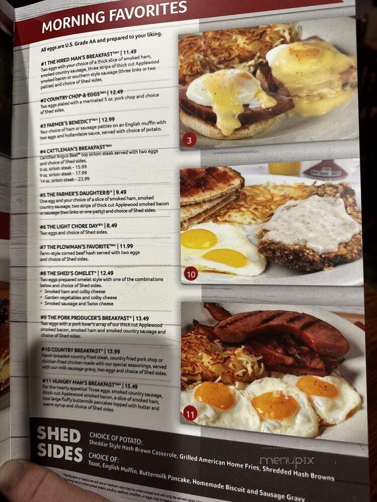 Machine Shed Restaurant - Waukesha, WI menu_pic