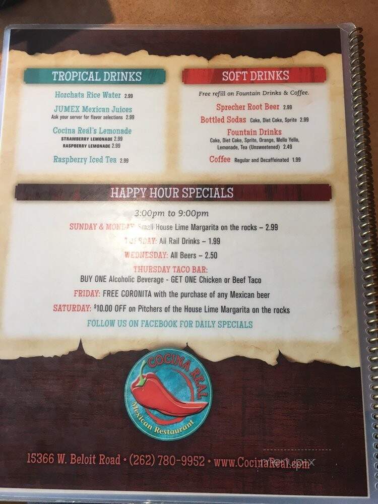 Mi Cocina Mexican Restaurant - New Berlin, WI menu_pic
