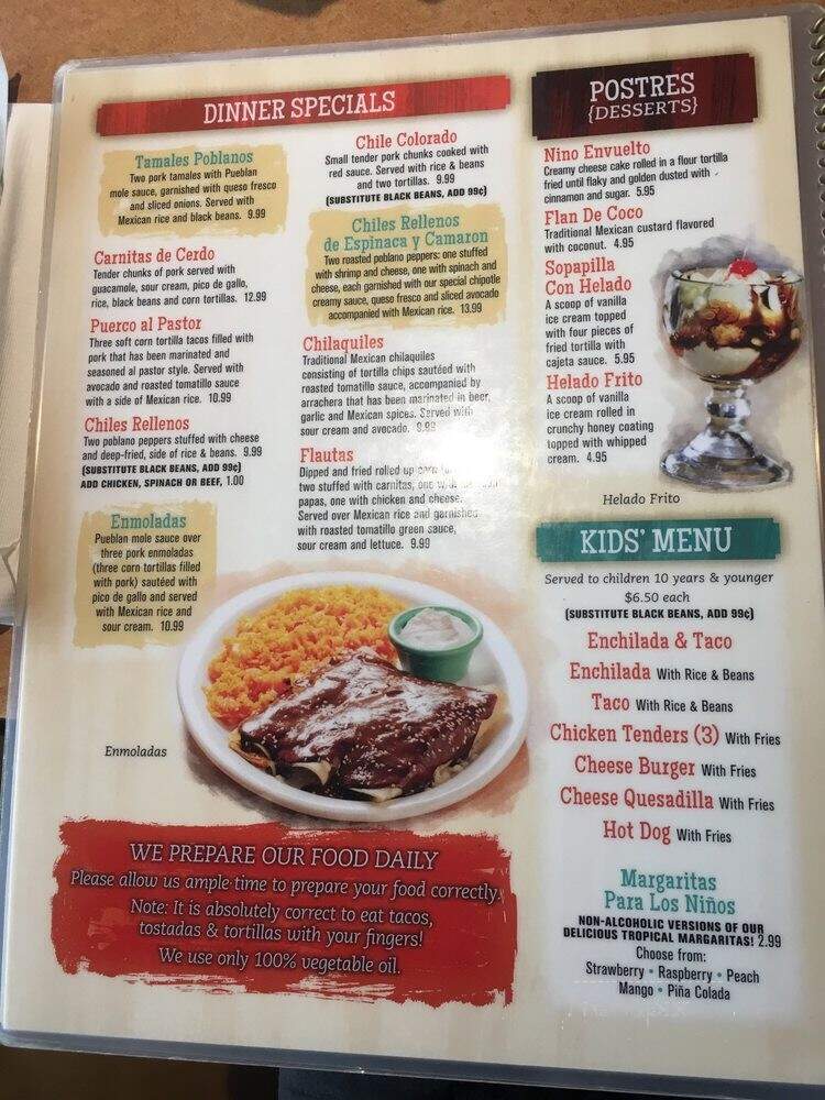 Mi Cocina Mexican Restaurant - New Berlin, WI menu_pic