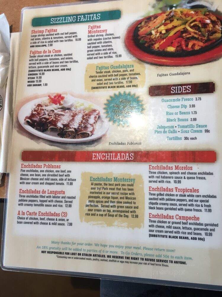 Mi Cocina Mexican Restaurant - New Berlin, WI menu_pic