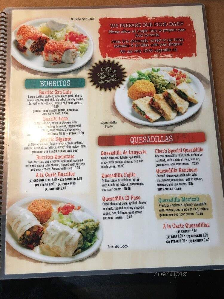 Mi Cocina Mexican Restaurant - New Berlin, WI menu_pic
