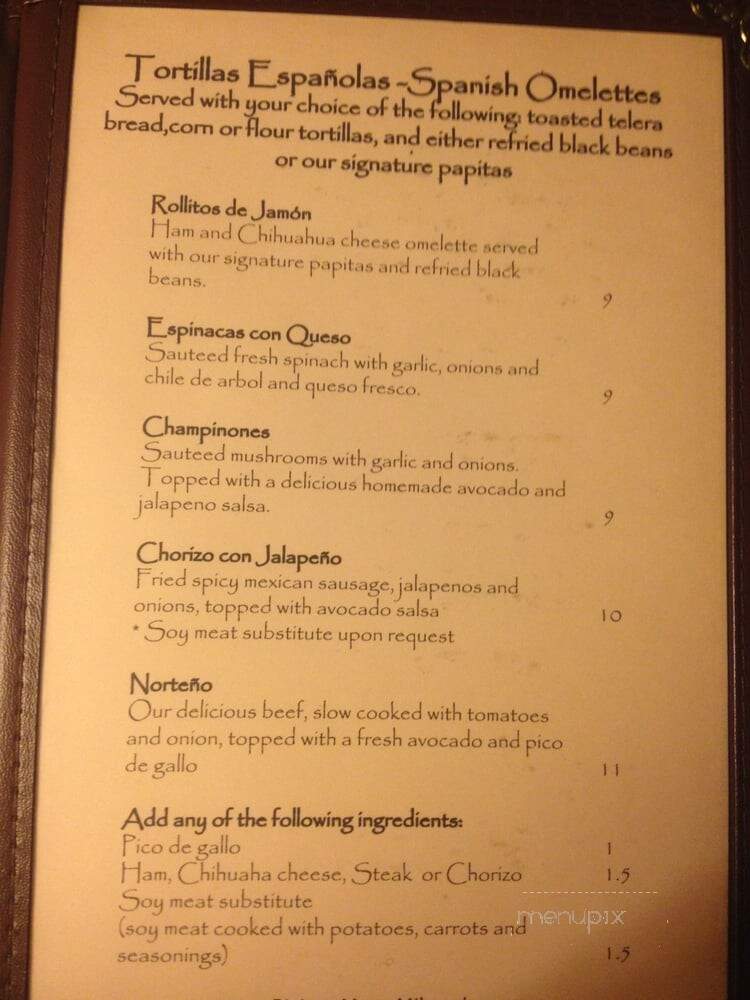 Riviera Maya - Milwaukee, WI menu_pic
