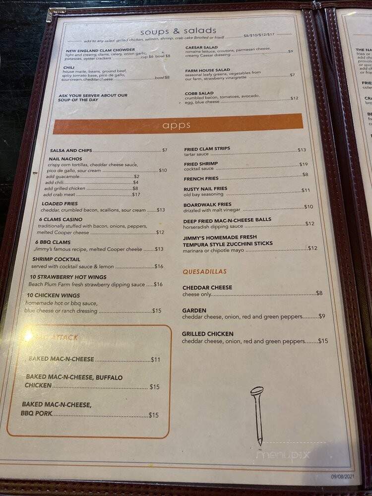 Rusty Nail Bar & Grill - Pigeon Falls, WI menu_pic