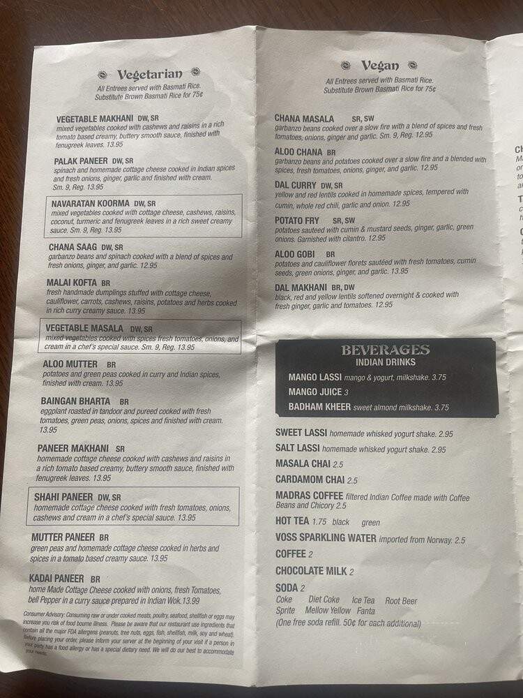 Sairam Indian Cuisine - Appleton, WI menu_pic