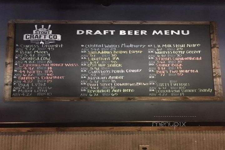 Stout Alehouse - Menomonie, WI menu_pic