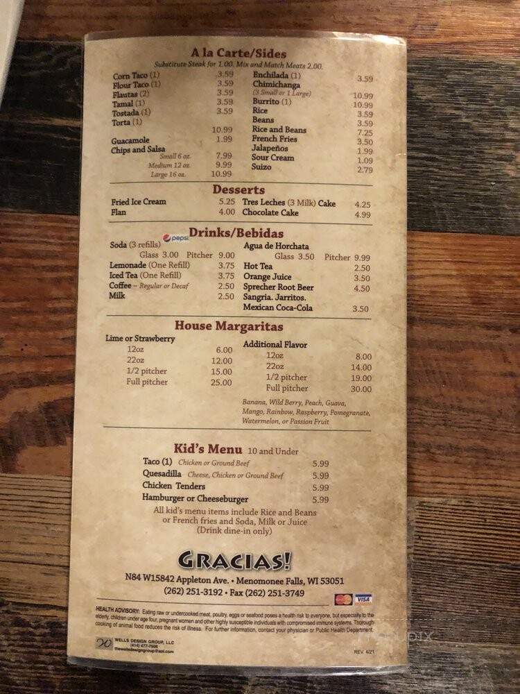 Su Casa Grande Mexican Restaurant Grille & Sports Bar - Menomonee Falls, WI