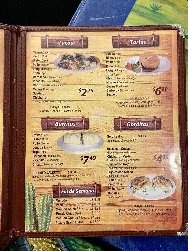 Taqueria Aranda - Milwaukee, WI menu_pic