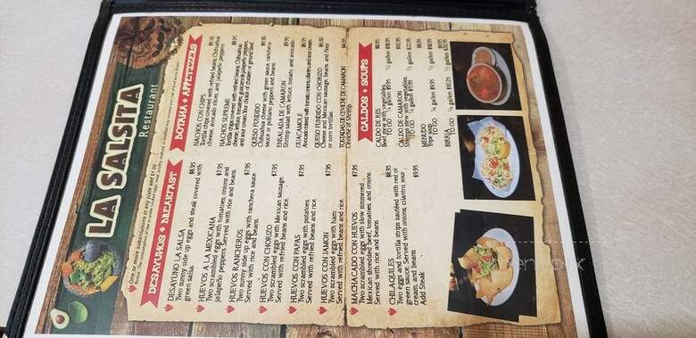 Taqueria La Salsa - Milwaukee, WI menu_pic