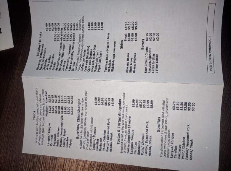 Taquiran Michoacan - Green Bay, WI menu_pic