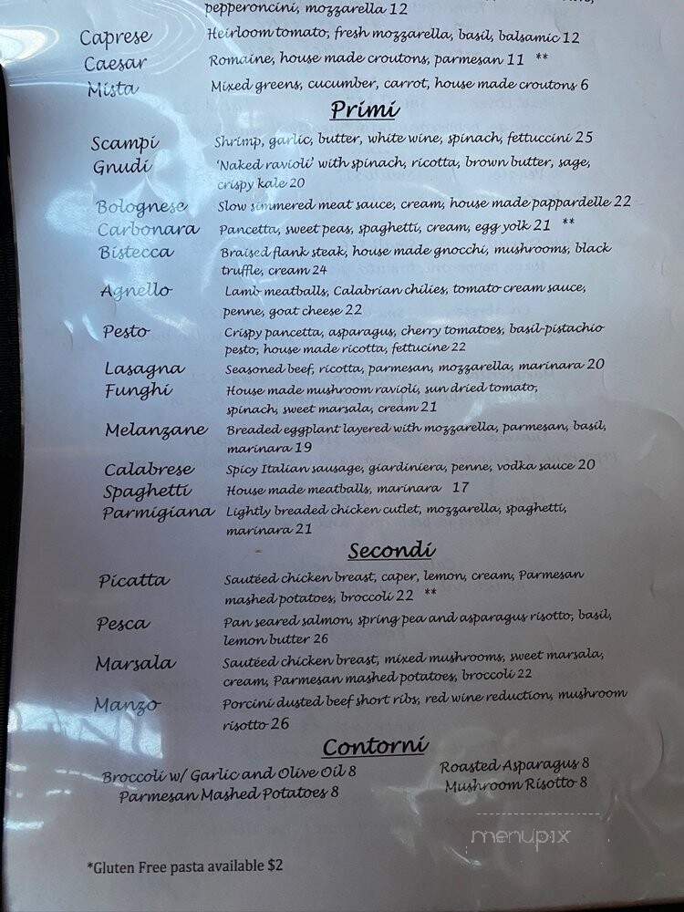 Tenuta's Italian Restaurant - Milwaukee, WI menu_pic