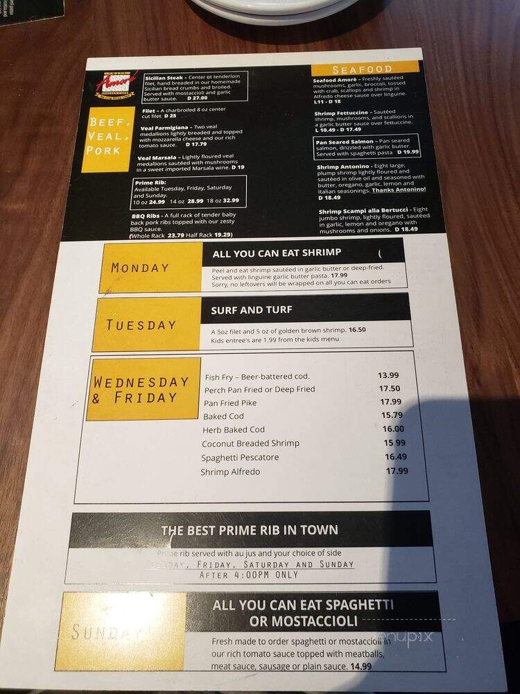 That's Amore - Hales Corners, WI menu_pic