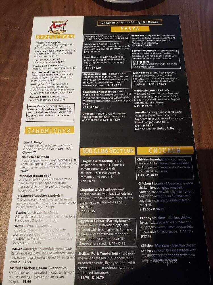 That's Amore - Hales Corners, WI menu_pic