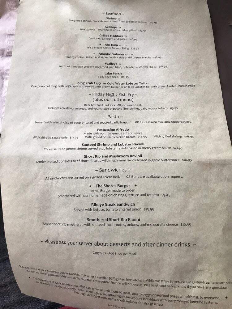 Twin Shores Resort & Dining - Fox Lake, WI menu_pic
