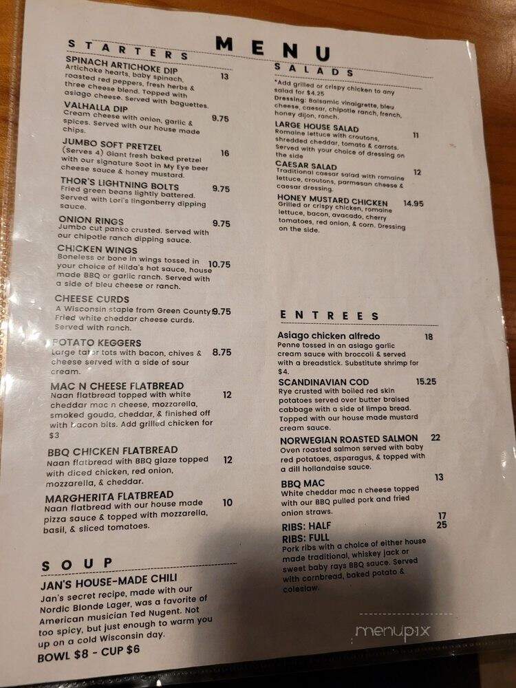 Viking Recreation Area - Strum, WI menu_pic