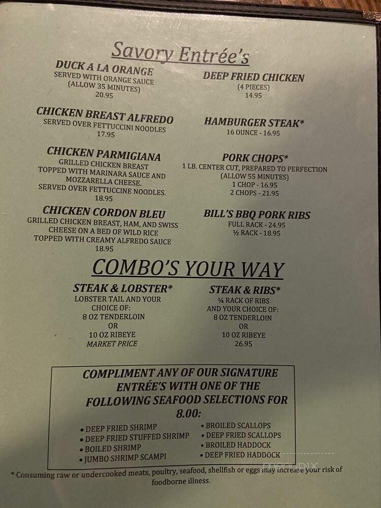 Weatherwood Supper Club - Mountain, WI menu_pic