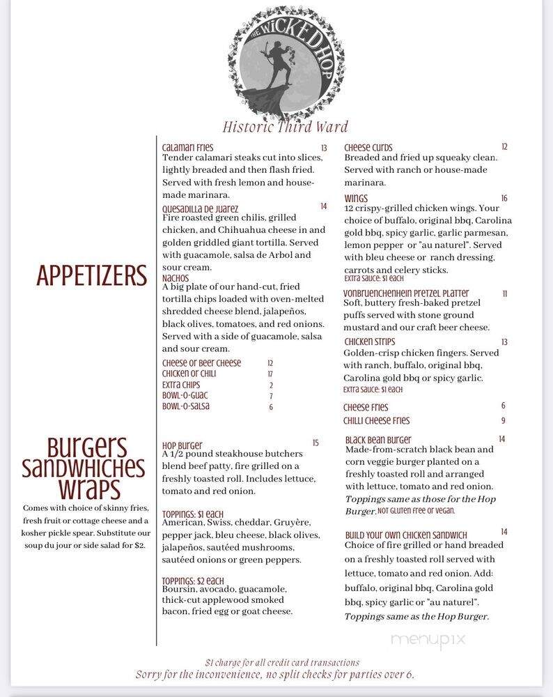 The Wicked Hop - Milwaukee, WI menu_pic