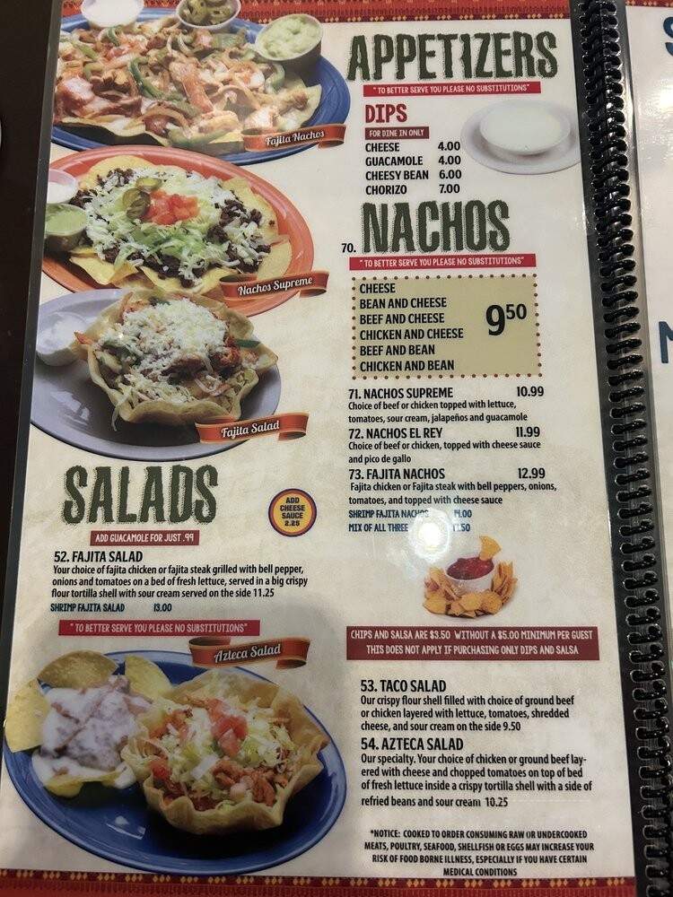 Azteca Mexican - Cropwell, AL menu_pic