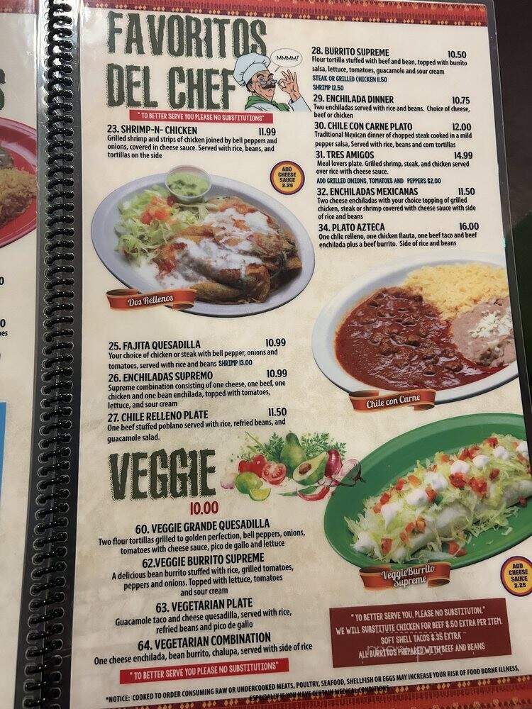 Azteca Mexican - Cropwell, AL menu_pic