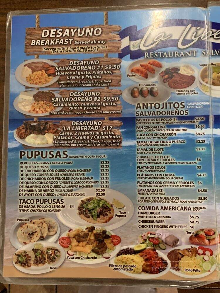 La Libertad - Pelham, AL menu_pic