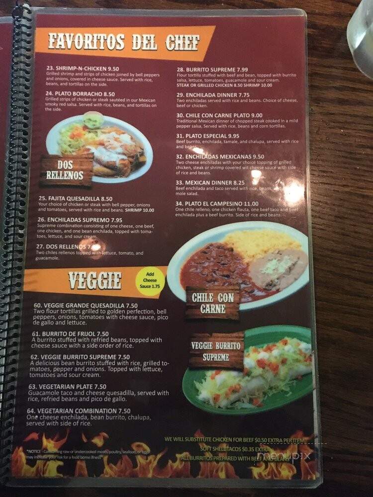 Azteca Mexican - Springville, AL menu_pic